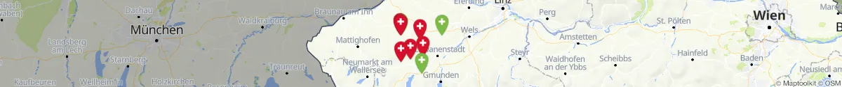 Kartenansicht für Apotheken-Notdienste in der Nähe von Eberschwang (Ried, Oberösterreich)